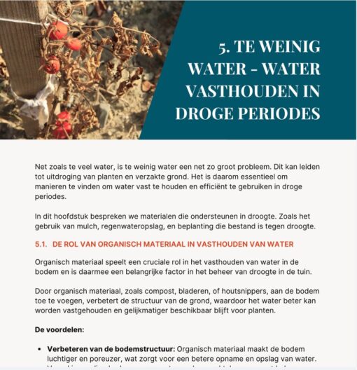 regenwater opvangen droogte